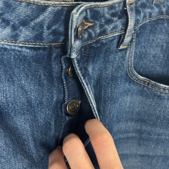 Fat Face Uk Sutton Straight Jeans Medium Wash Button Fly -Size 12S - Picture 2 of 11